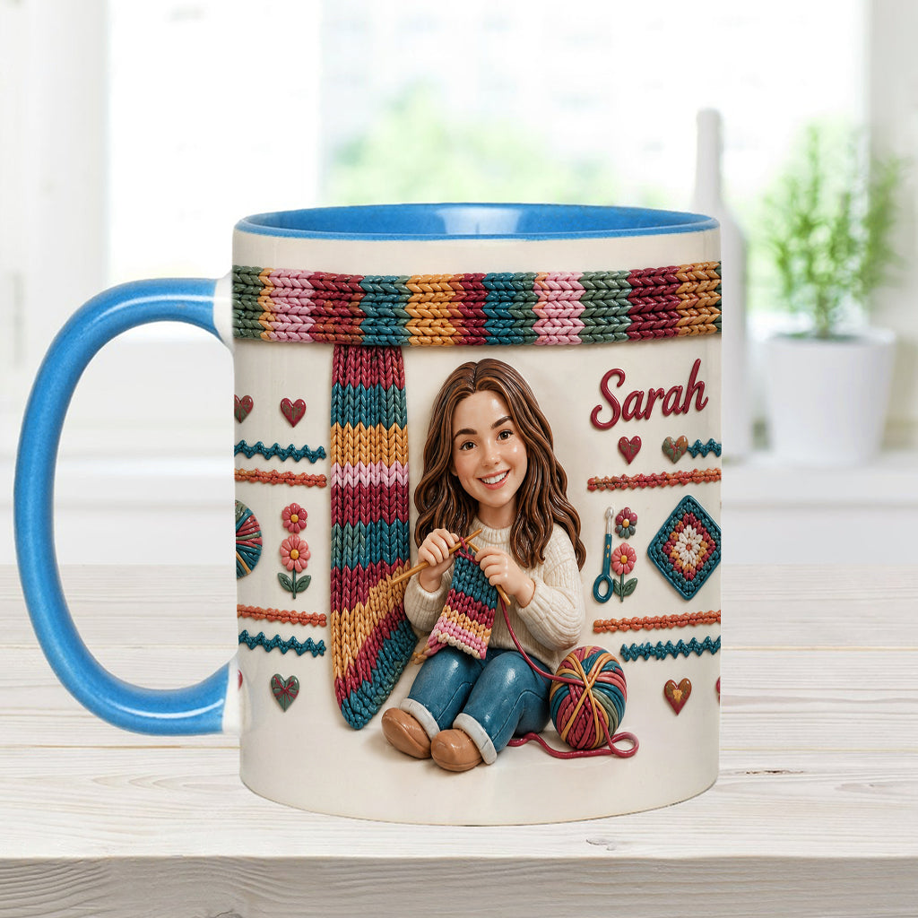 Love Crocheting - Personalized Crocheting Accent Mug & Coaster