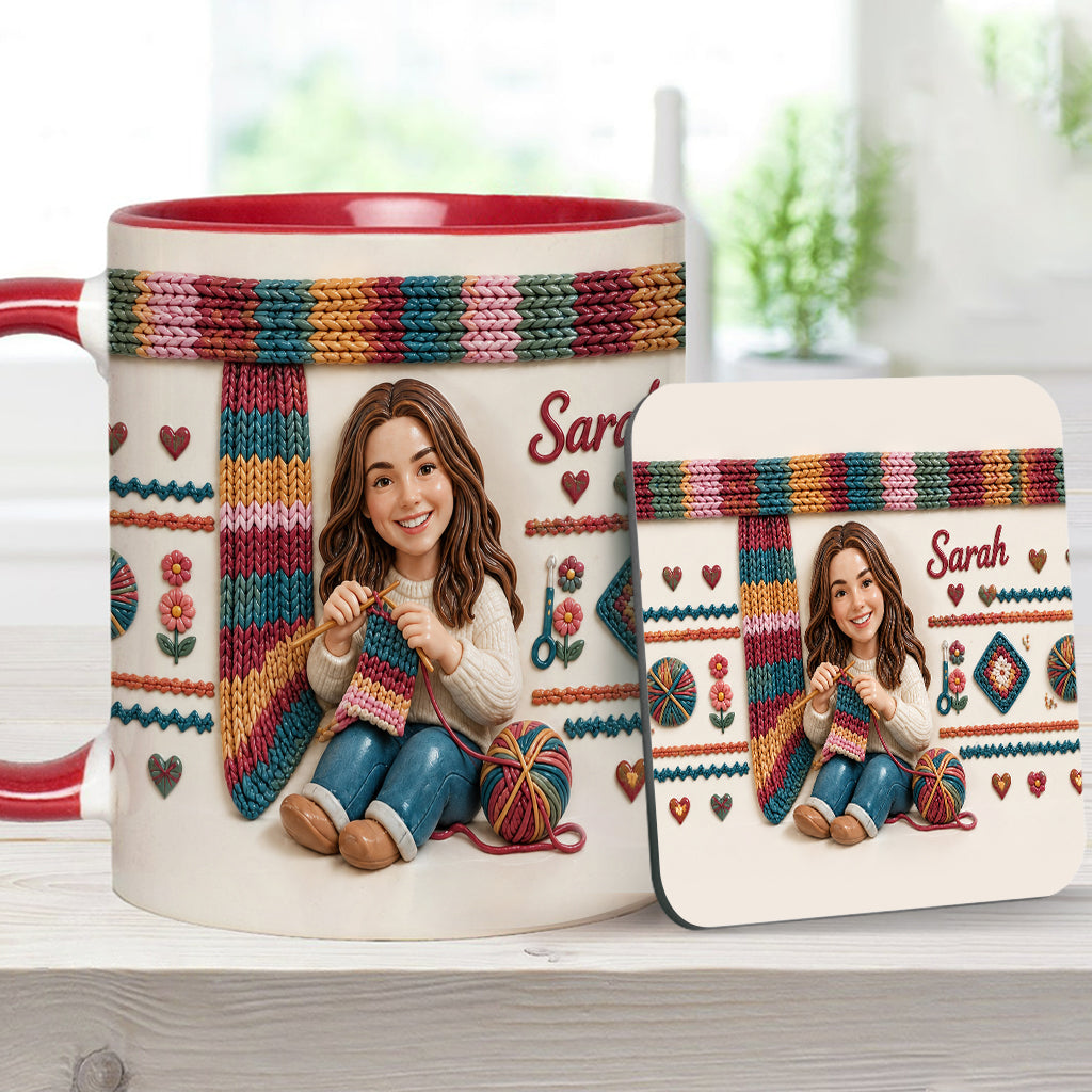 Love Crocheting - Personalized Crocheting Accent Mug & Coaster