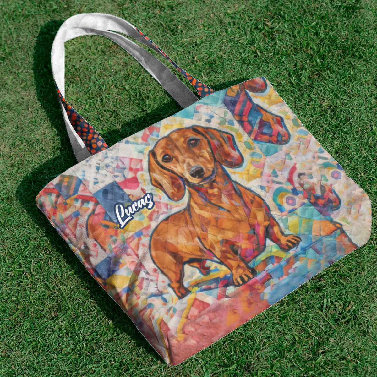 Funky Pet Art - Sac fourre-tout matelassé personnalisé pour chien et chat
