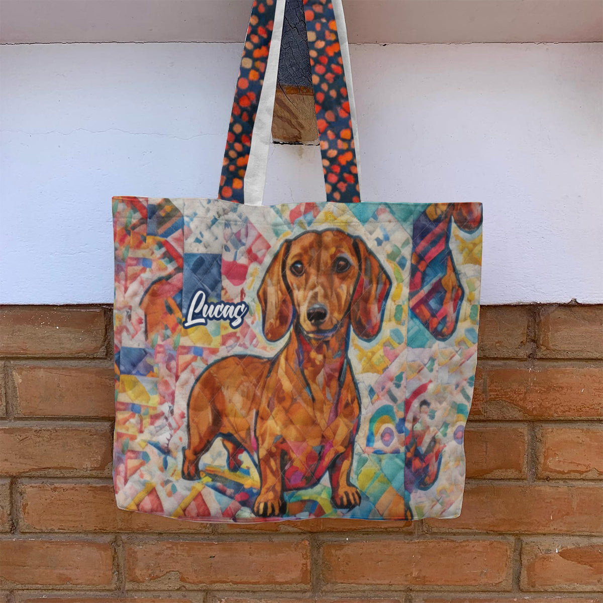 Funky Pet Art - Sac fourre-tout matelassé personnalisé pour chien et chat