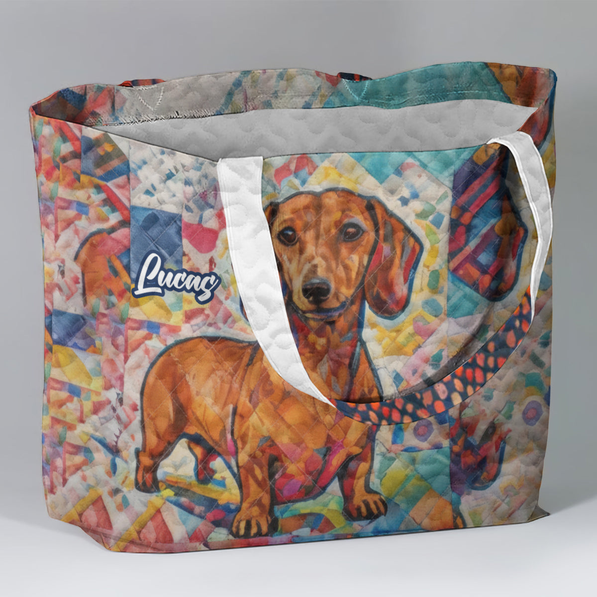 Funky Pet Art - Sac fourre-tout matelassé personnalisé pour chien et chat