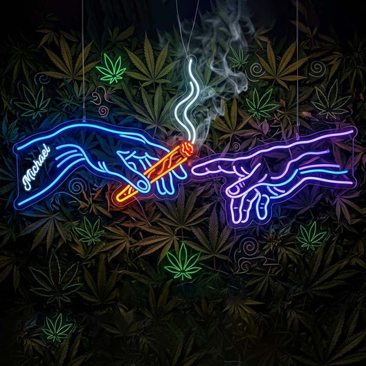 Die Kreation - Personalisierte Weed Neon LED Lichtsignatur