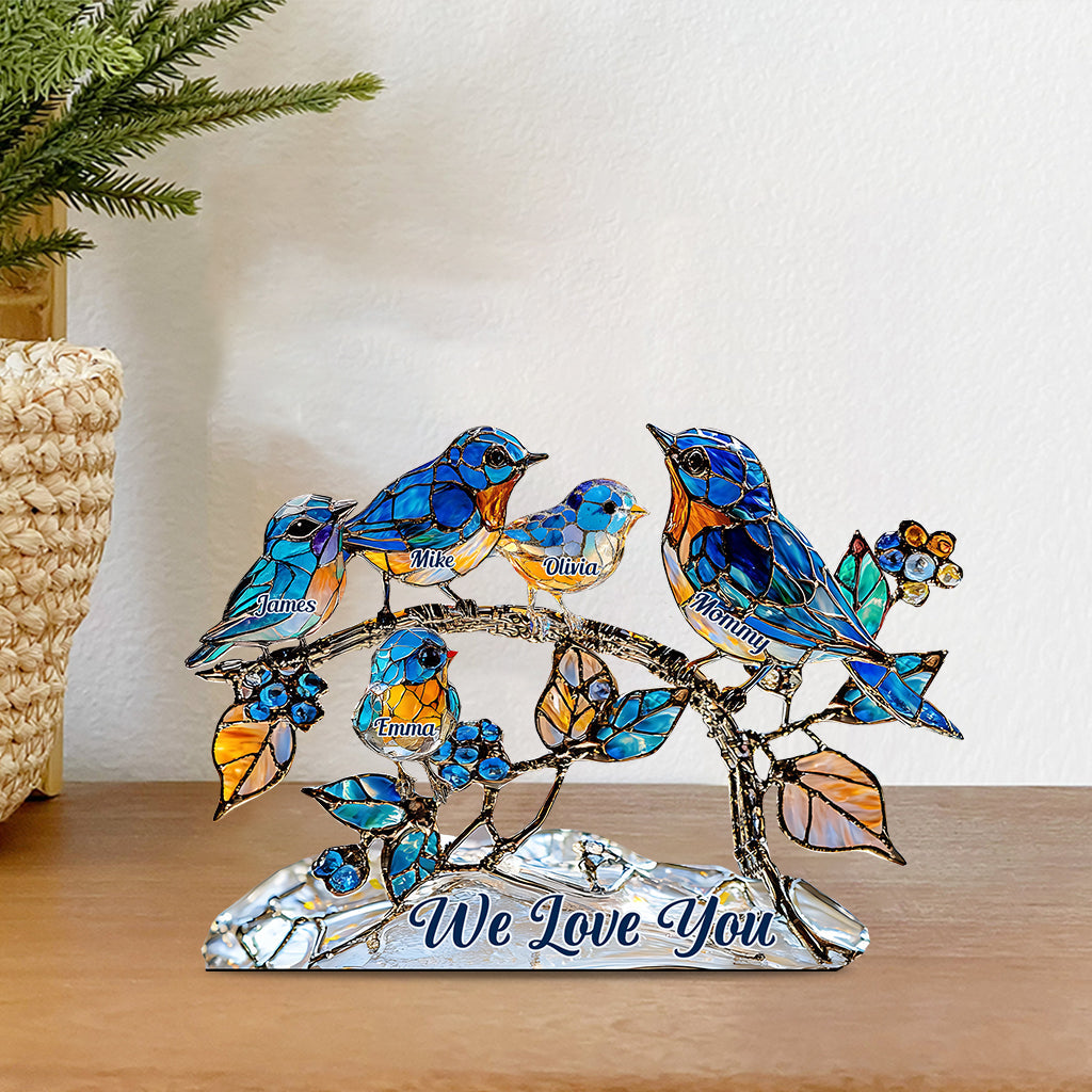 We Love Mom, Grandma - Personalized Mother Custom Shaped Acrylic Plaque