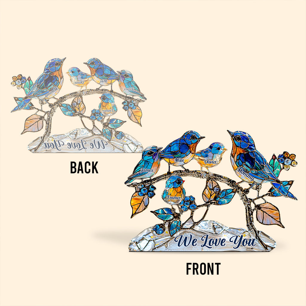 We Love Mom, Grandma - Personalized Mother Custom Shaped Acrylic Plaque