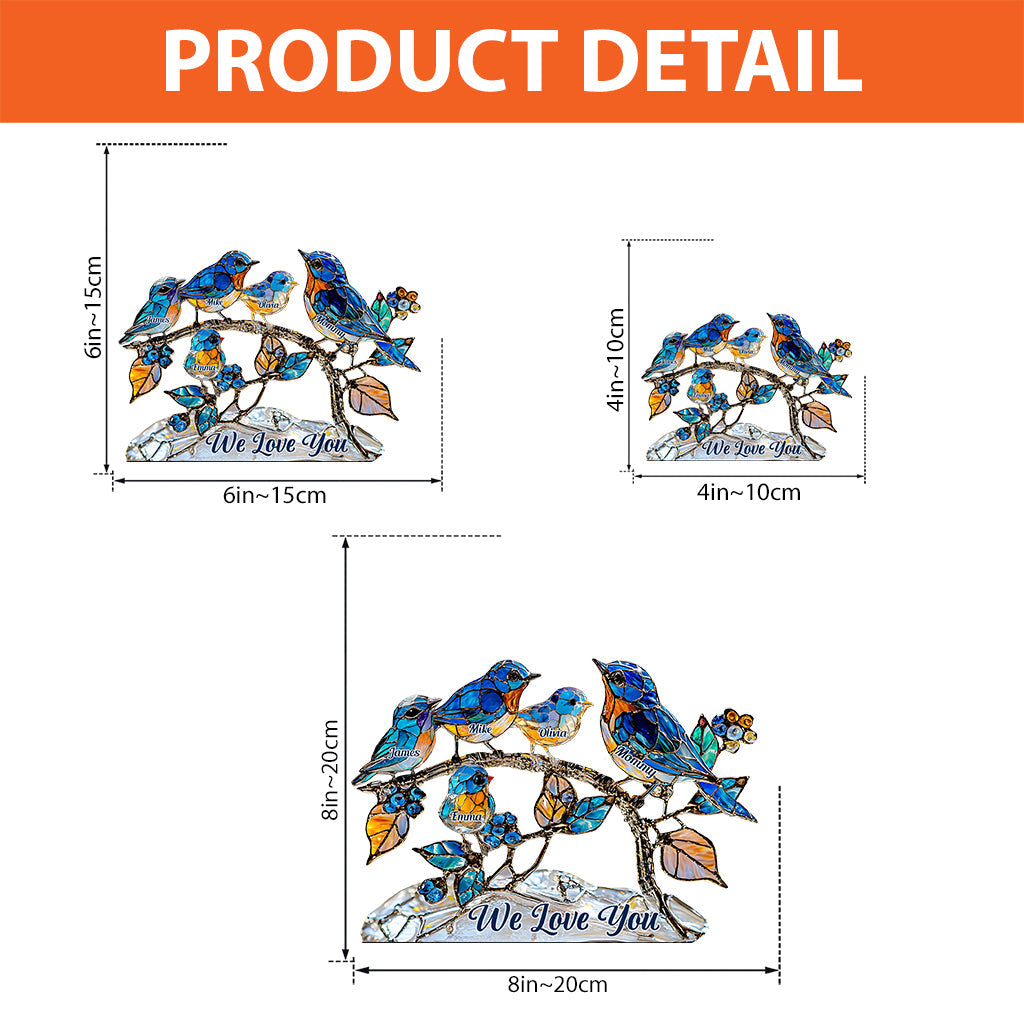 We Love Mom, Grandma - Personalized Mother Custom Shaped Acrylic Plaque