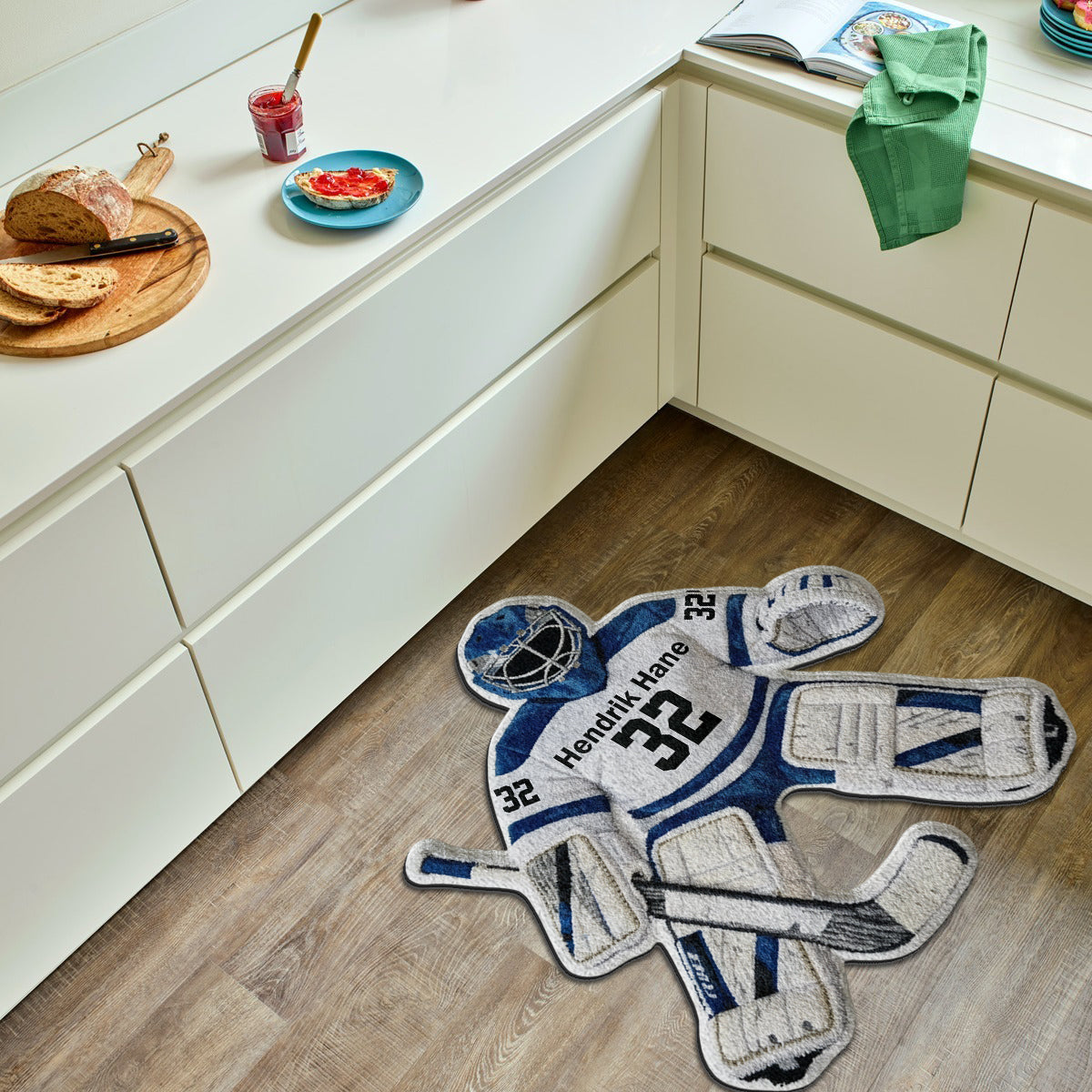 J'adore le hockey - Tapis de hockey antidérapant personnalisé