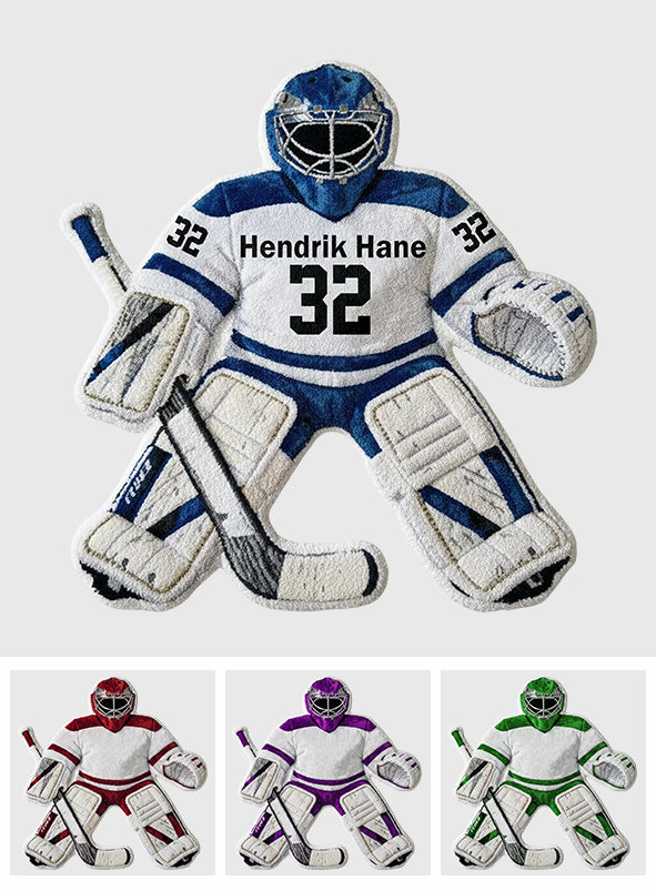 J'adore le hockey - Tapis de hockey antidérapant personnalisé