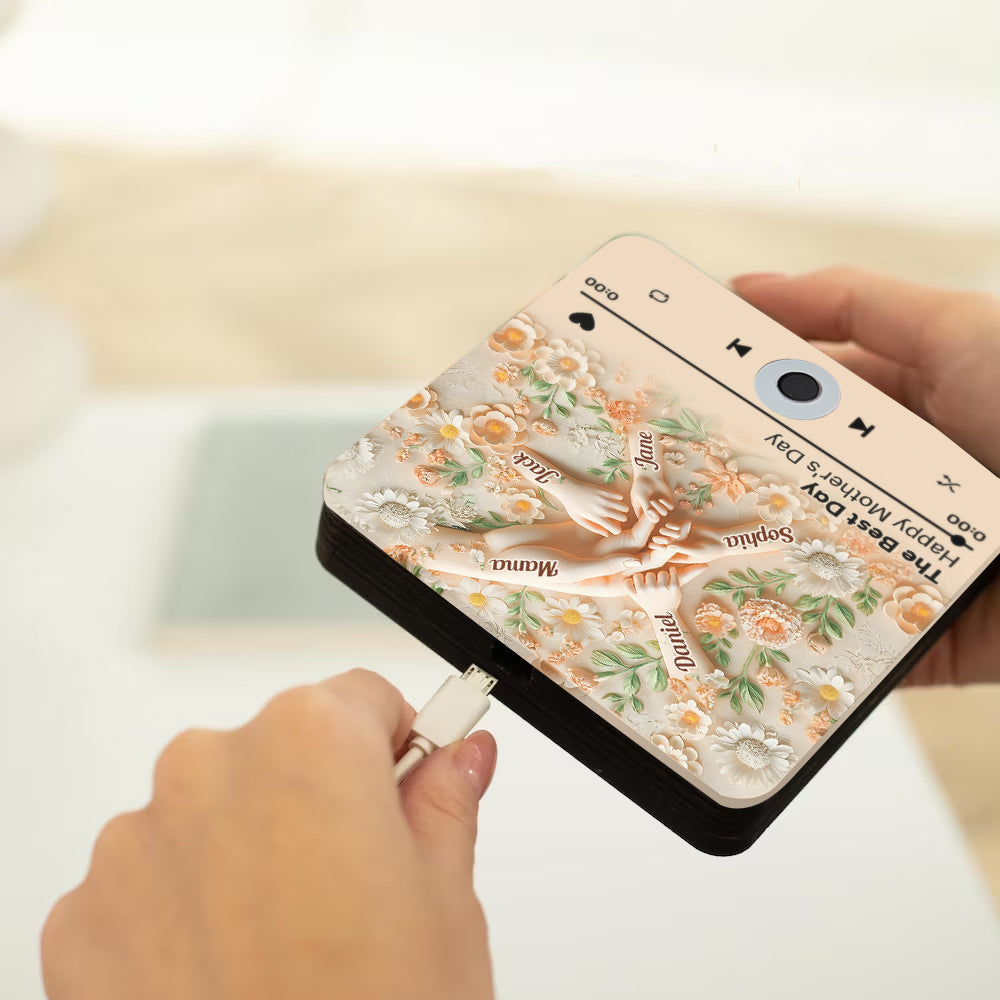 Holding Mom's Hand - Personalized Mother Music Fridge Magnet