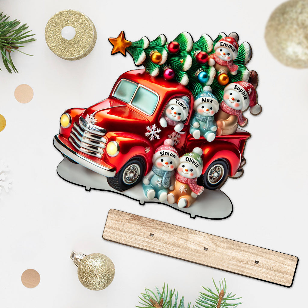 Le petit bonhomme de neige mignon de mamie - Décoration personnalisée pour grand-mère, 1 couche, grand modèle autoportant