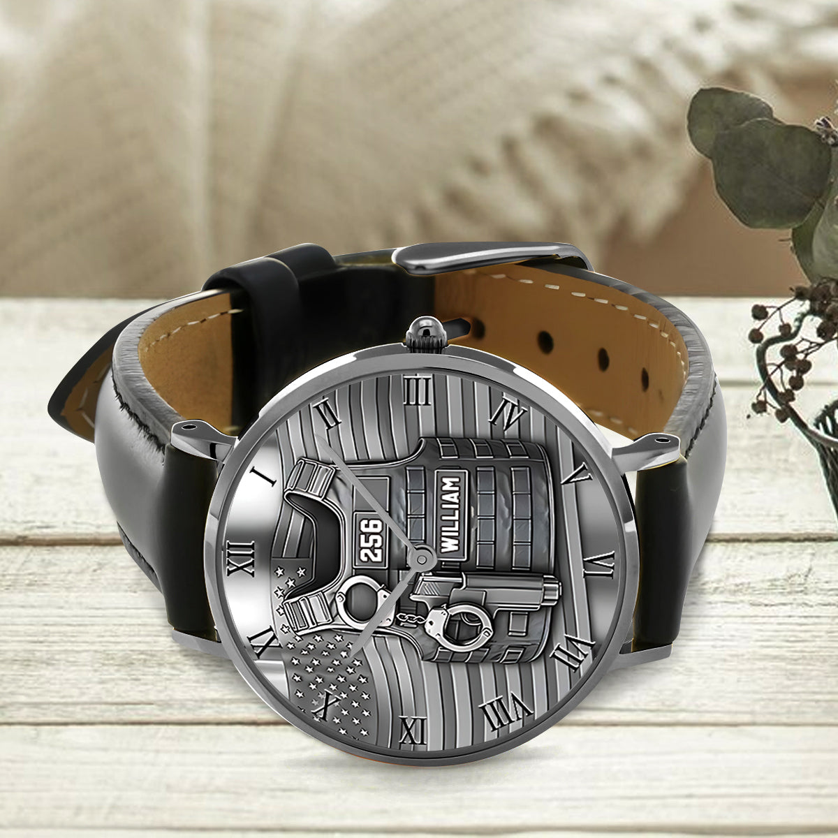 Servir et protéger - Montre de poche personnalisée pour policier