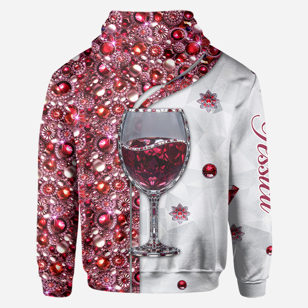 Une fille qui aime le vin - T-shirt personnalisé « Vin intégral »