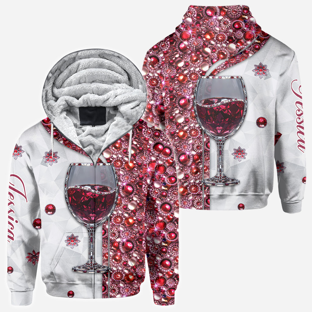 Une fille qui aime le vin - T-shirt personnalisé « Vin intégral »
