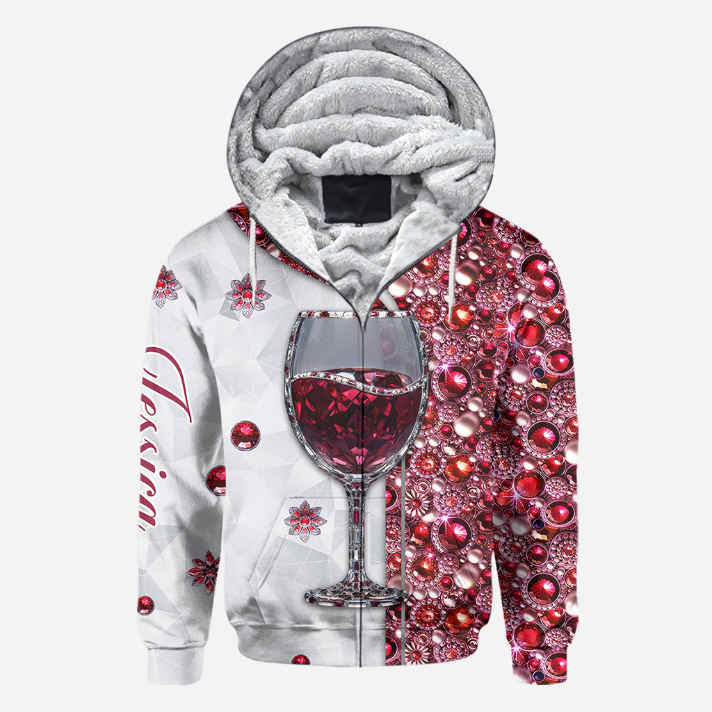 Une fille qui aime le vin - T-shirt personnalisé « Vin intégral »