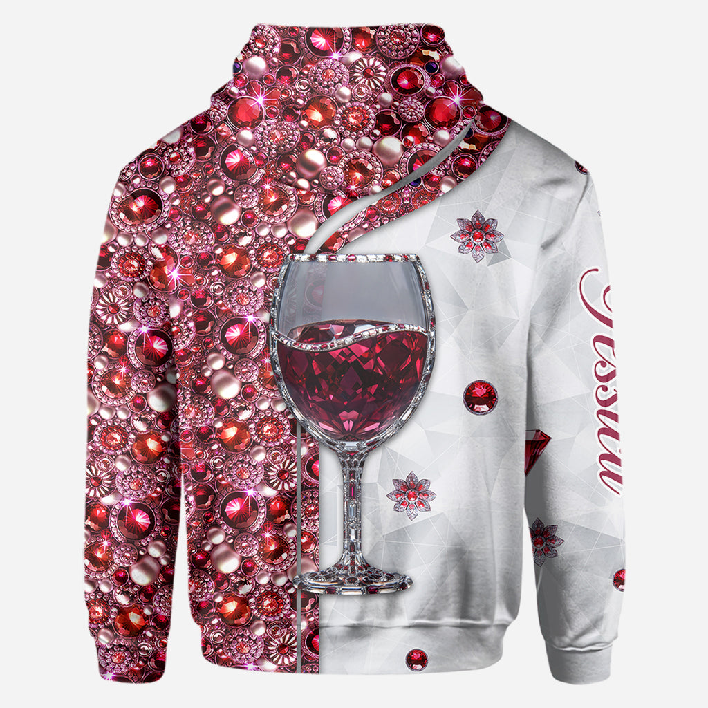 Une fille qui aime le vin - T-shirt personnalisé « Vin intégral »