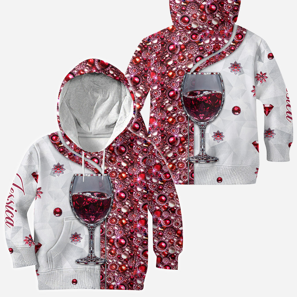 Une fille qui aime le vin - T-shirt personnalisé « Vin intégral »