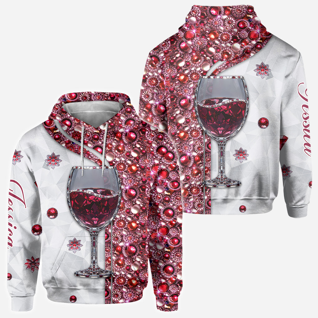 Une fille qui aime le vin - T-shirt personnalisé « Vin intégral »