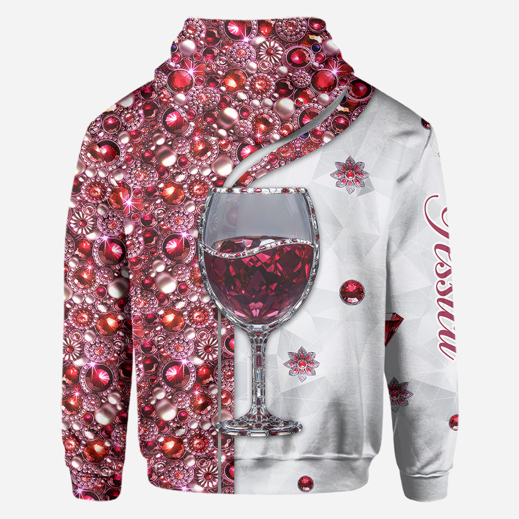 Une fille qui aime le vin - T-shirt personnalisé « Vin intégral »