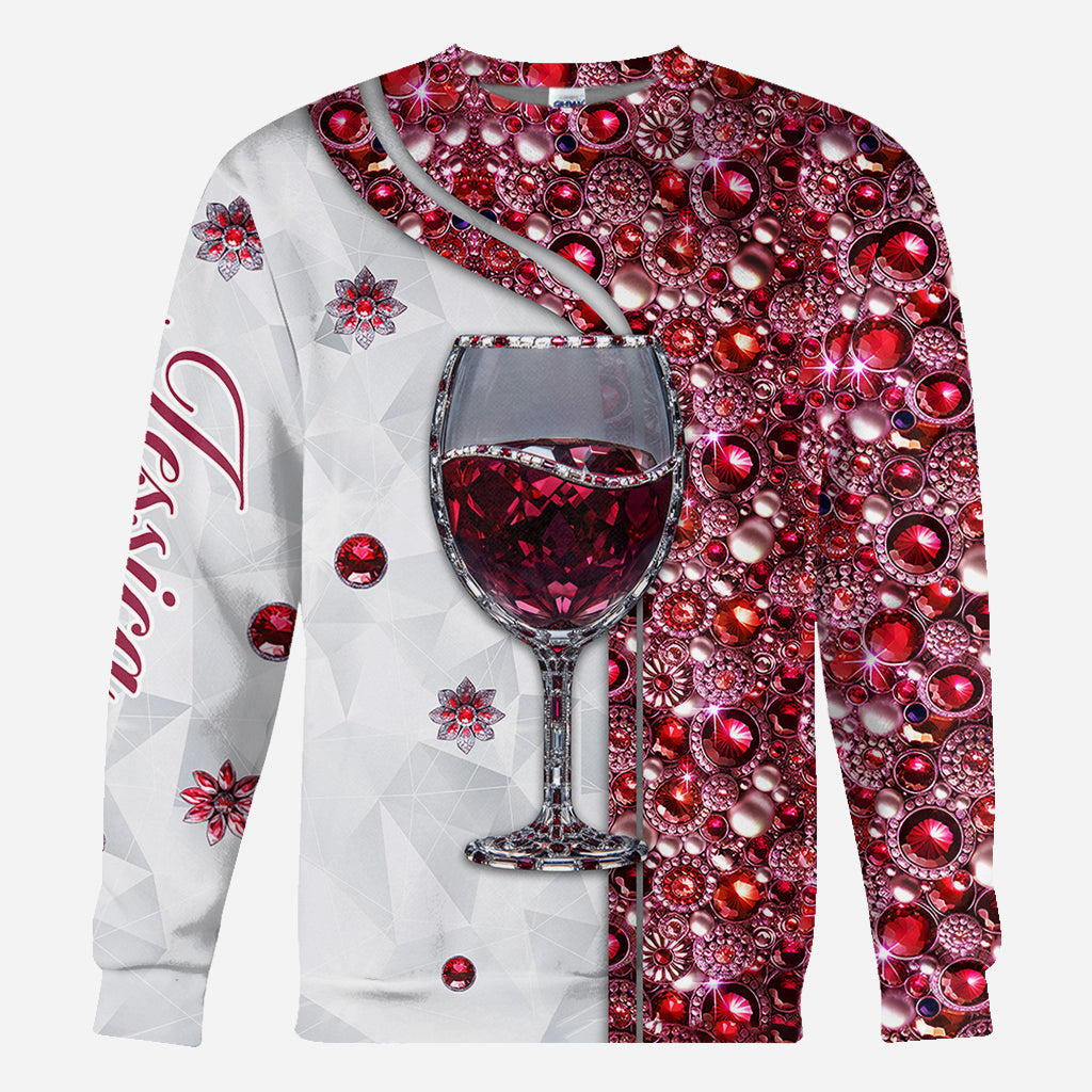 Une fille qui aime le vin - T-shirt personnalisé « Vin intégral »