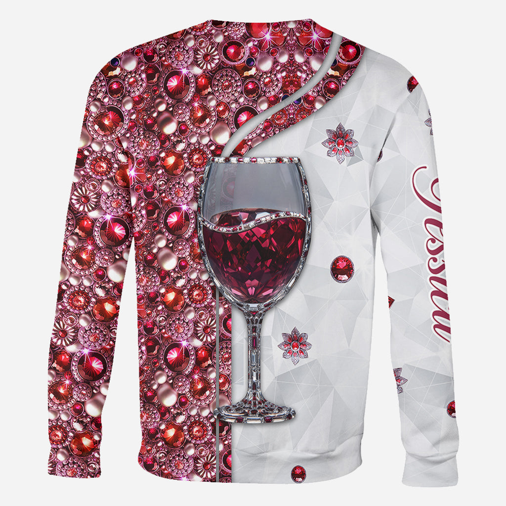 Une fille qui aime le vin - T-shirt personnalisé « Vin intégral »