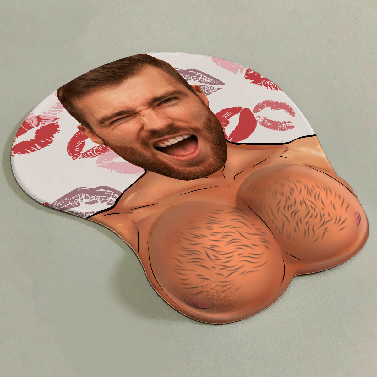 Any Photo Funny Face & Naughty - Personalized Couple 3D Mouse Pad