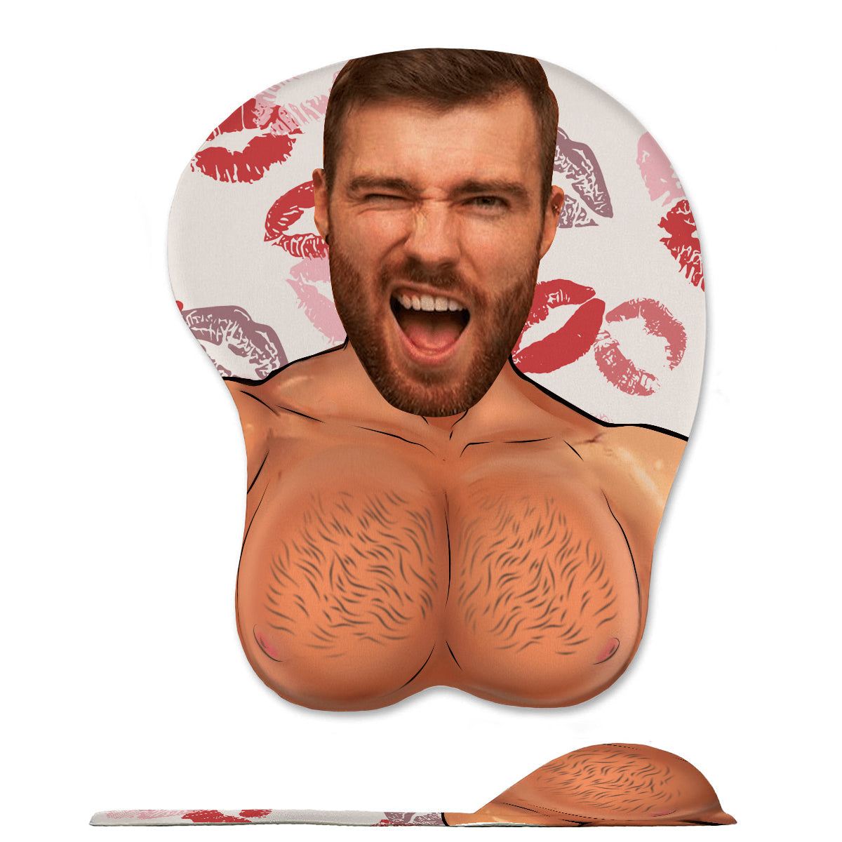 Any Photo Funny Face & Naughty - Personalized Couple 3D Mouse Pad