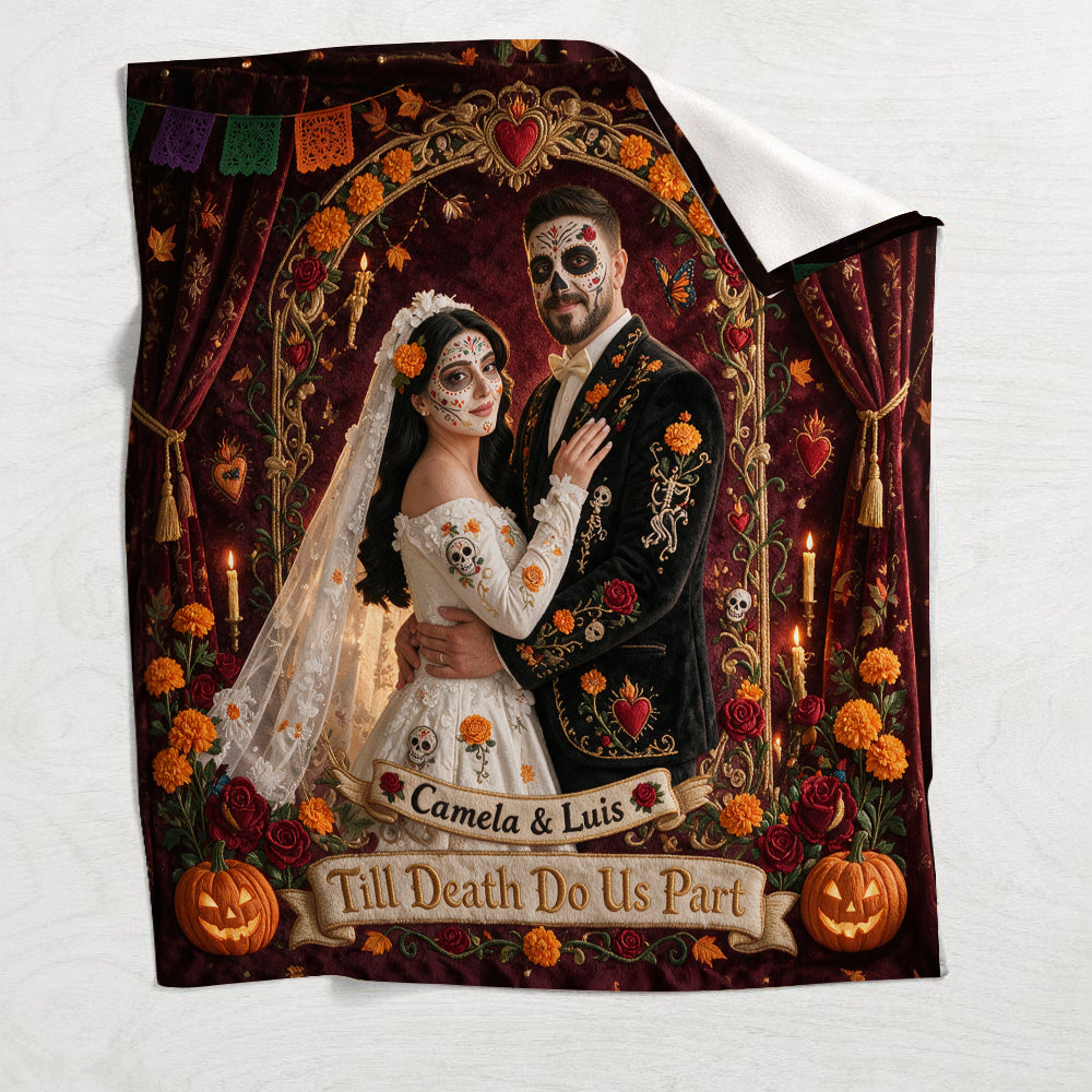Till Death Do Us Part - Personalized Couple Blanket