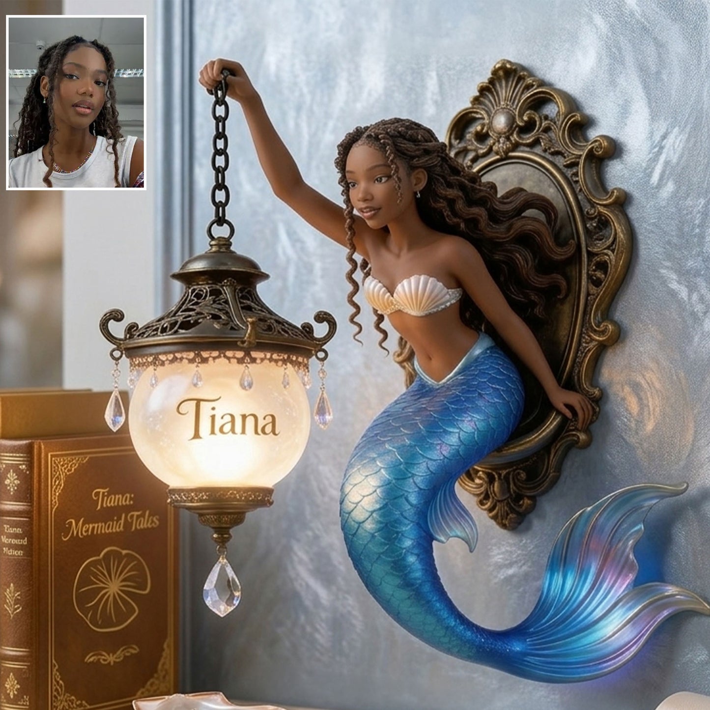 Soul Of A Mermaid - Personalized Mermaid Wooden Wall Mount Sign