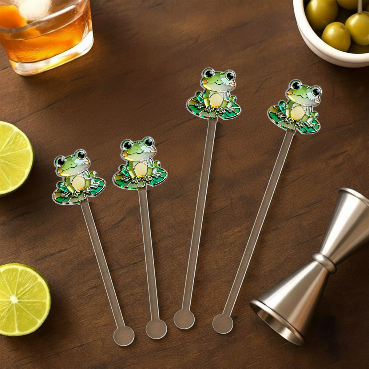 Einfach ein Mädchen, das Frösche liebt – Personalisierte Frosch-Tasse mit Acryl-Rührstäbchen
