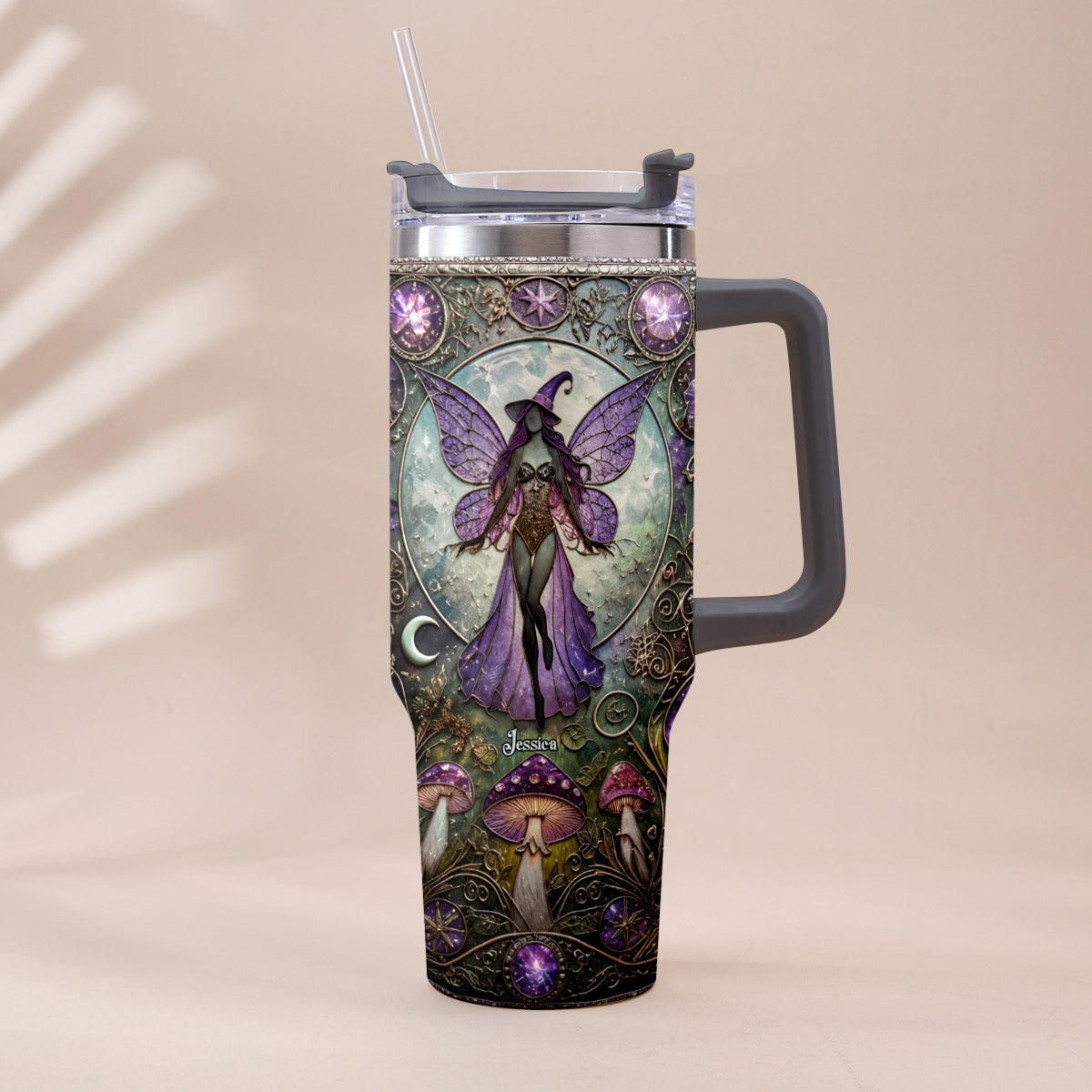 Beautiful Witch - Personalized Witch Tumbler With Plush Charm