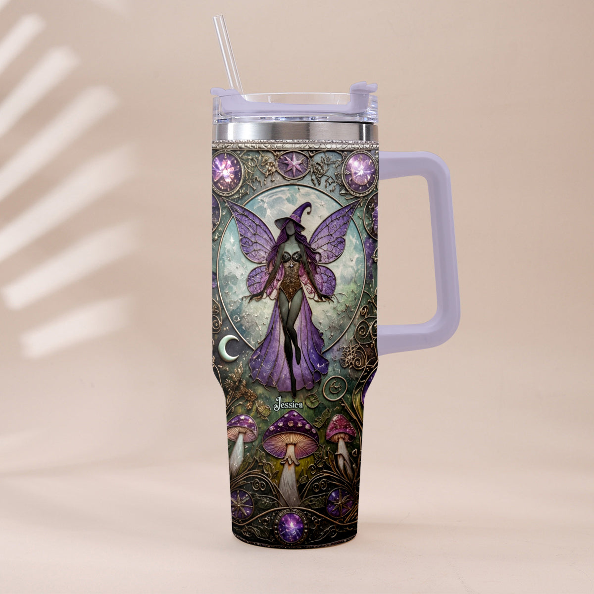 Beautiful Witch - Personalized Witch Tumbler With Plush Charm