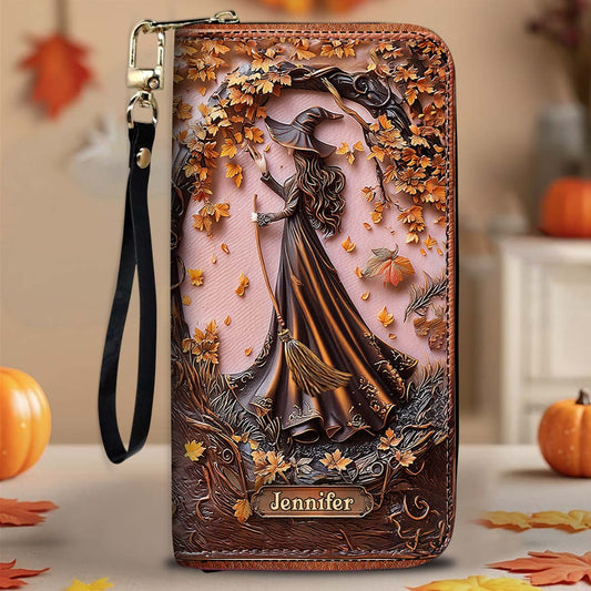 Beautiful Witch - Personalized Witch Leather Long Wallet