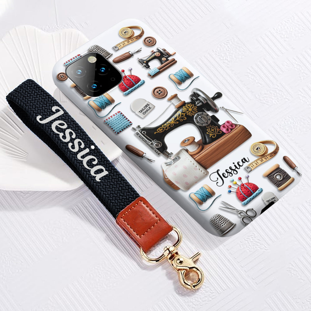 Superbe machine à coudre - Coque de téléphone personnalisée avec impression intégrale sur le thème de la couture