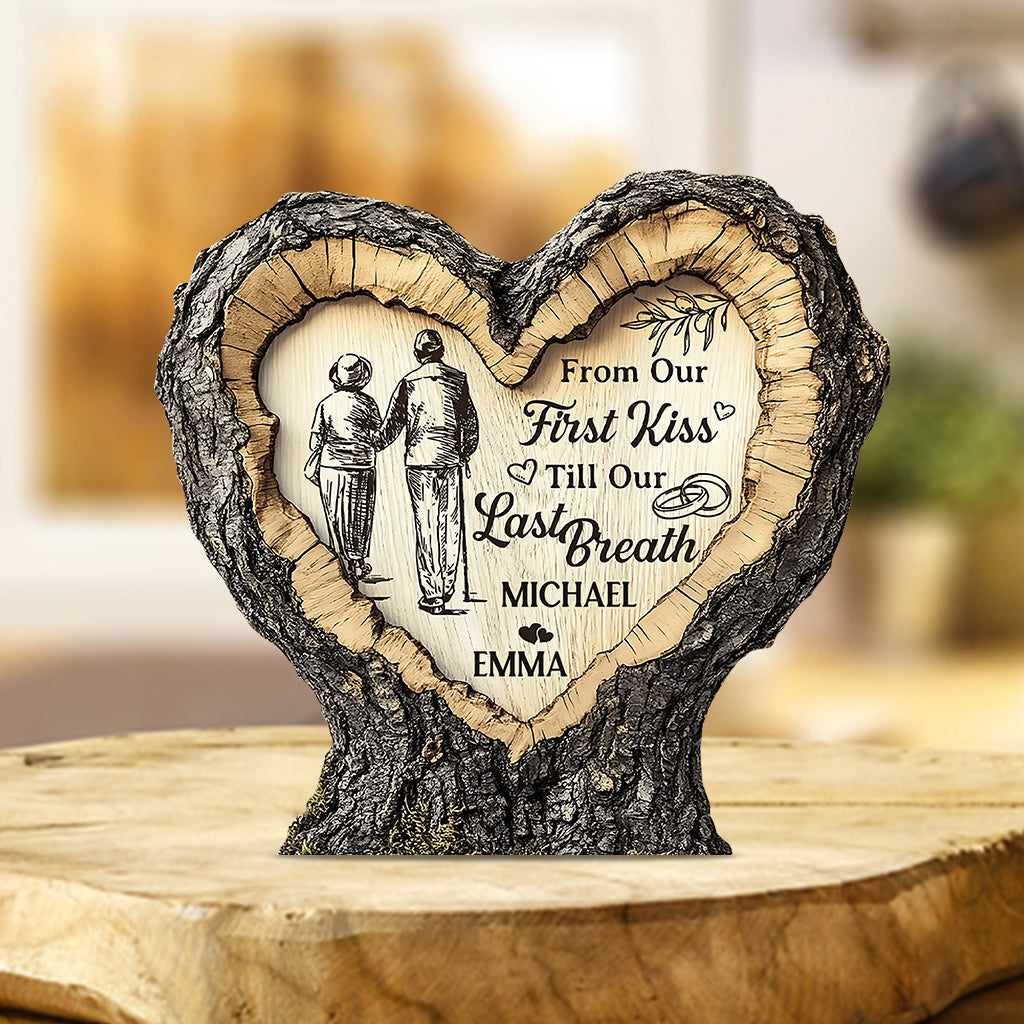 From Our First Kiss - Personalized Couple Custom Shaped Acrylic Plaque