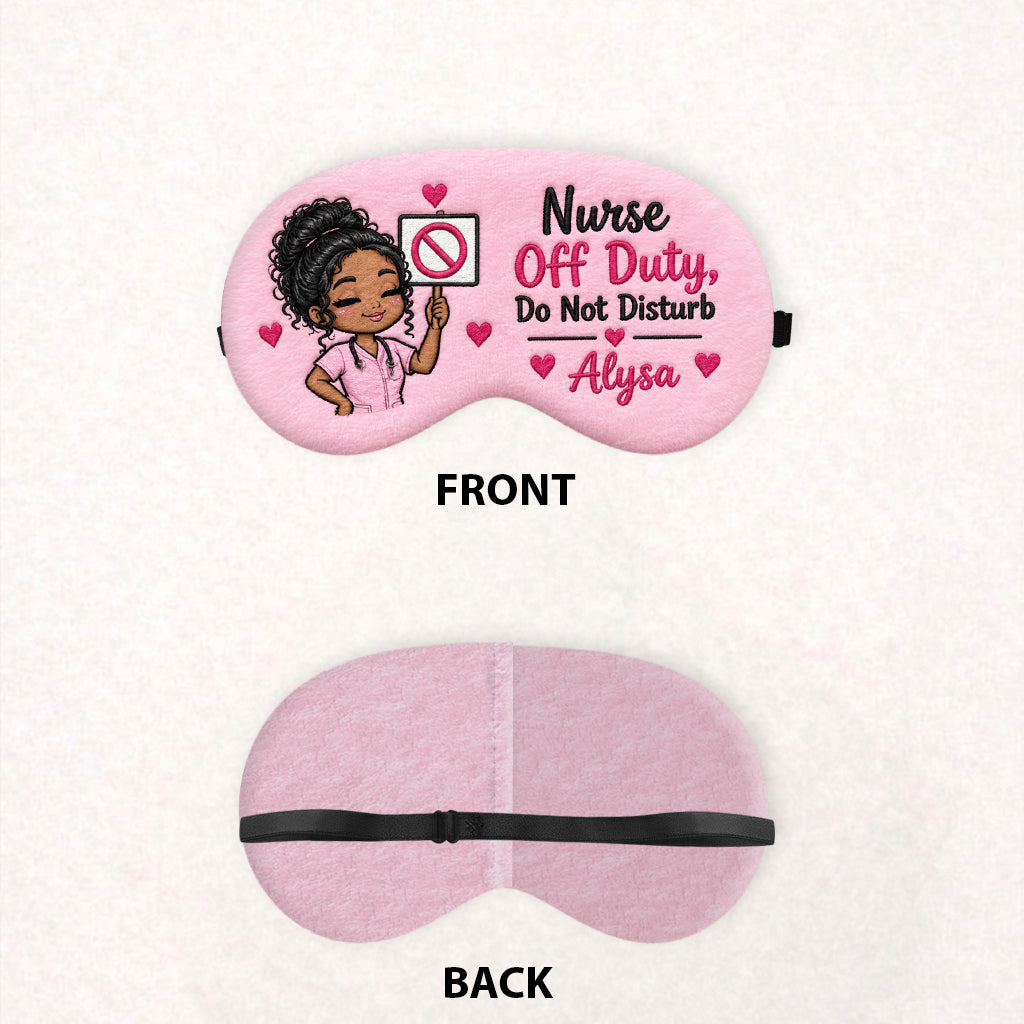 Nurse Off Duty Do Not Disturb - Personalized Nurse Faux Fur Sleep Mask
