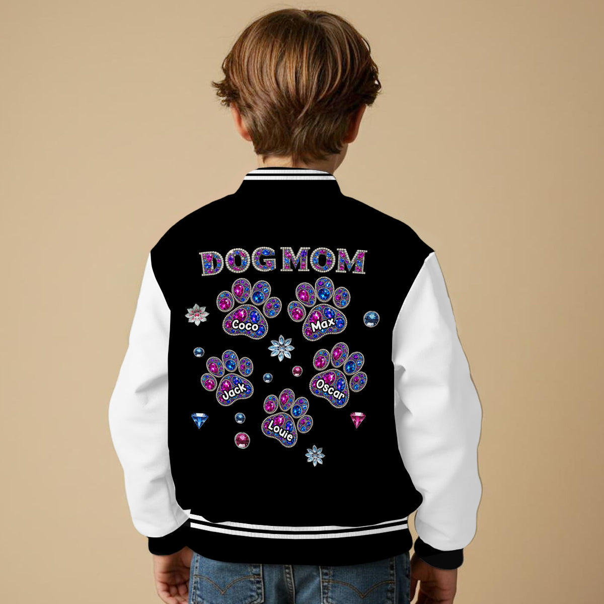 Maman de chien - Veste universitaire personnalisée pour chien