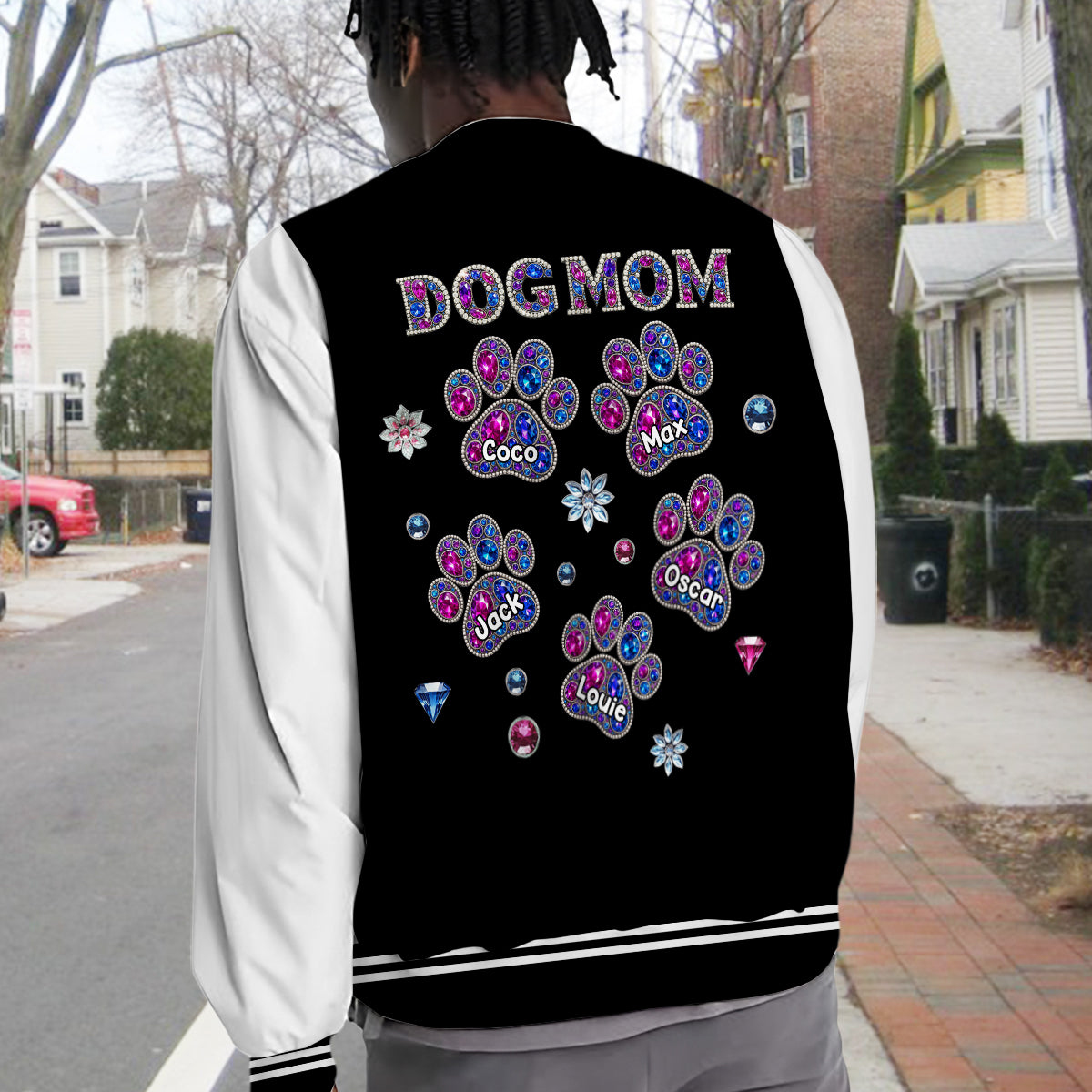 Maman de chien - Veste universitaire personnalisée pour chien