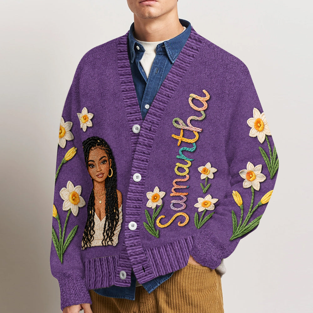 Birth Month Flower - Personalized Self Love Cardigan Sweater