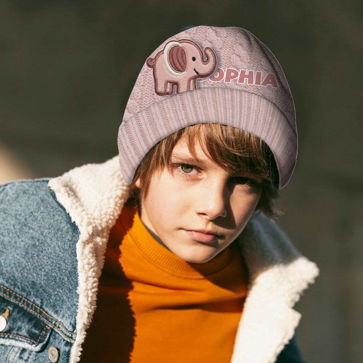 Baby Winter - Personalized Kid Beanie Hat With Patches