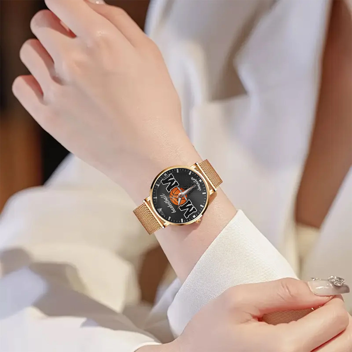 Basketballl Mom - Personalized Basketball Women Hand Watch
