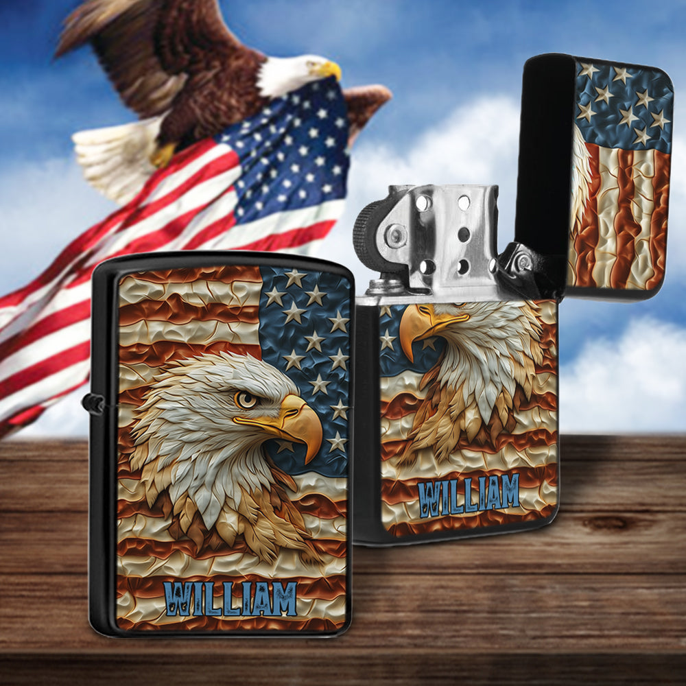 Briquet personnalisé Aigle à tête blanche Strong Eagle