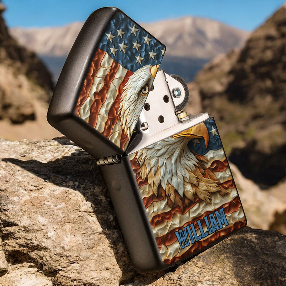 Briquet personnalisé Aigle à tête blanche Strong Eagle