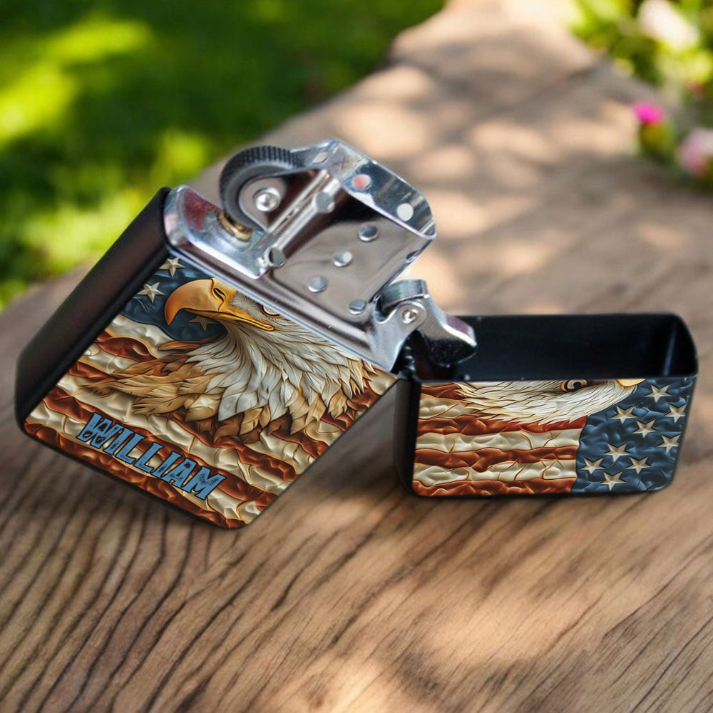Briquet personnalisé Aigle à tête blanche Strong Eagle
