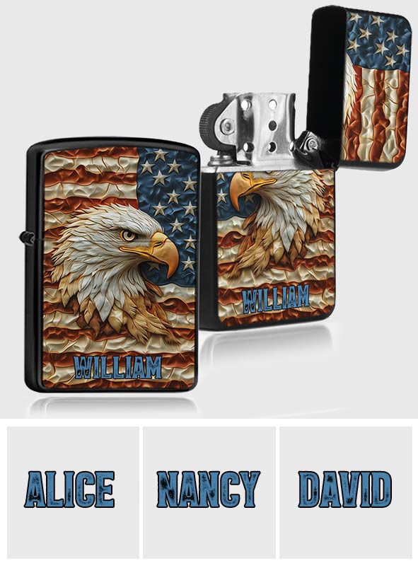 Briquet personnalisé Aigle à tête blanche Strong Eagle