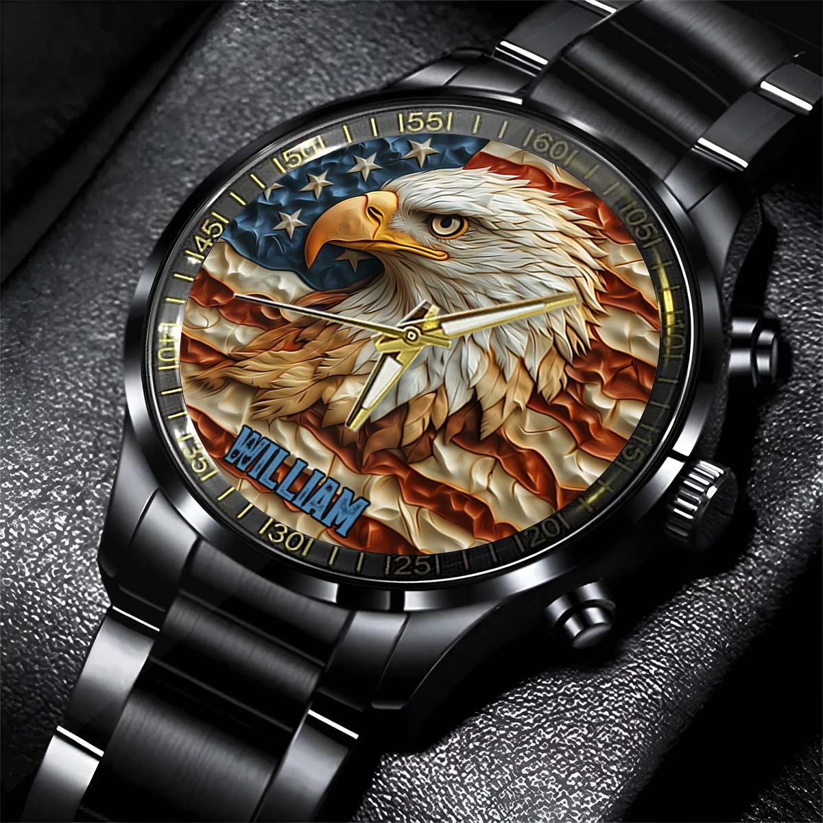 Strong Eagle – Personalisierte Weißkopfseeadler-Handuhr
