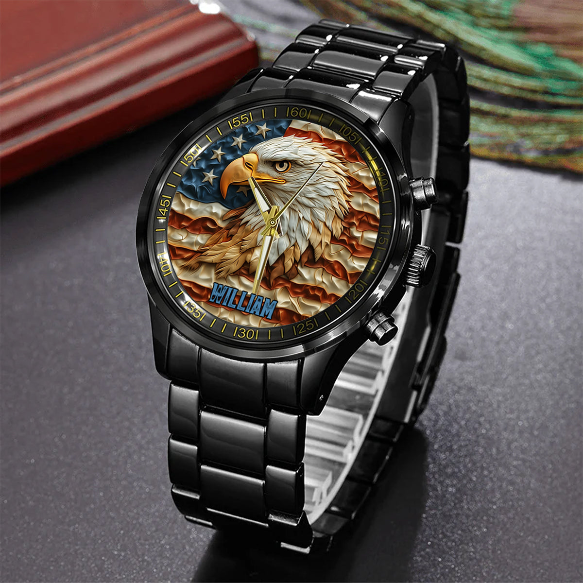 Strong Eagle – Personalisierte Weißkopfseeadler-Handuhr