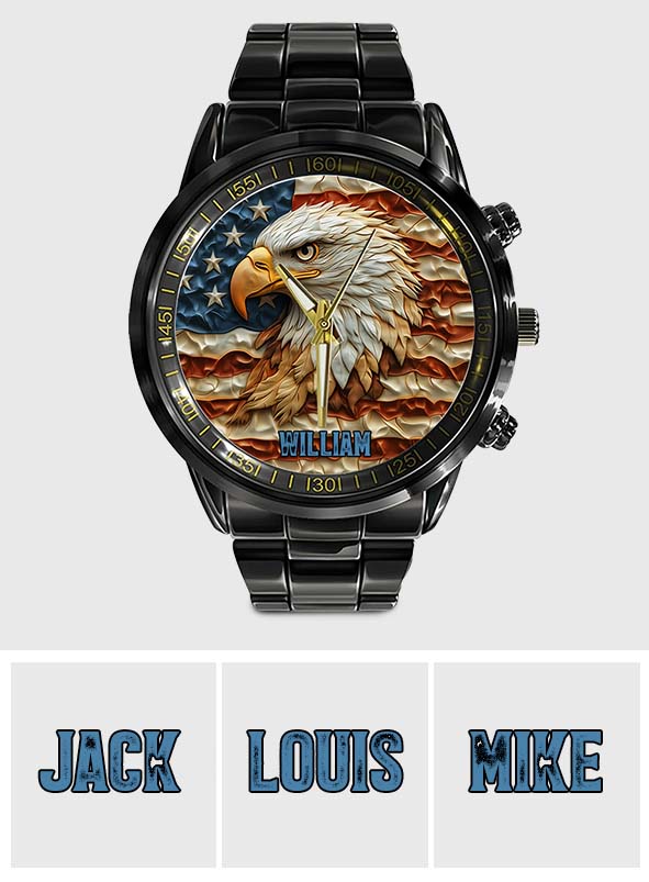 Strong Eagle – Personalisierte Weißkopfseeadler-Handuhr