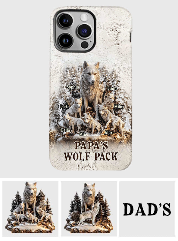 Papa's Wolf Pack - Personalized Father Full Print Phone Case