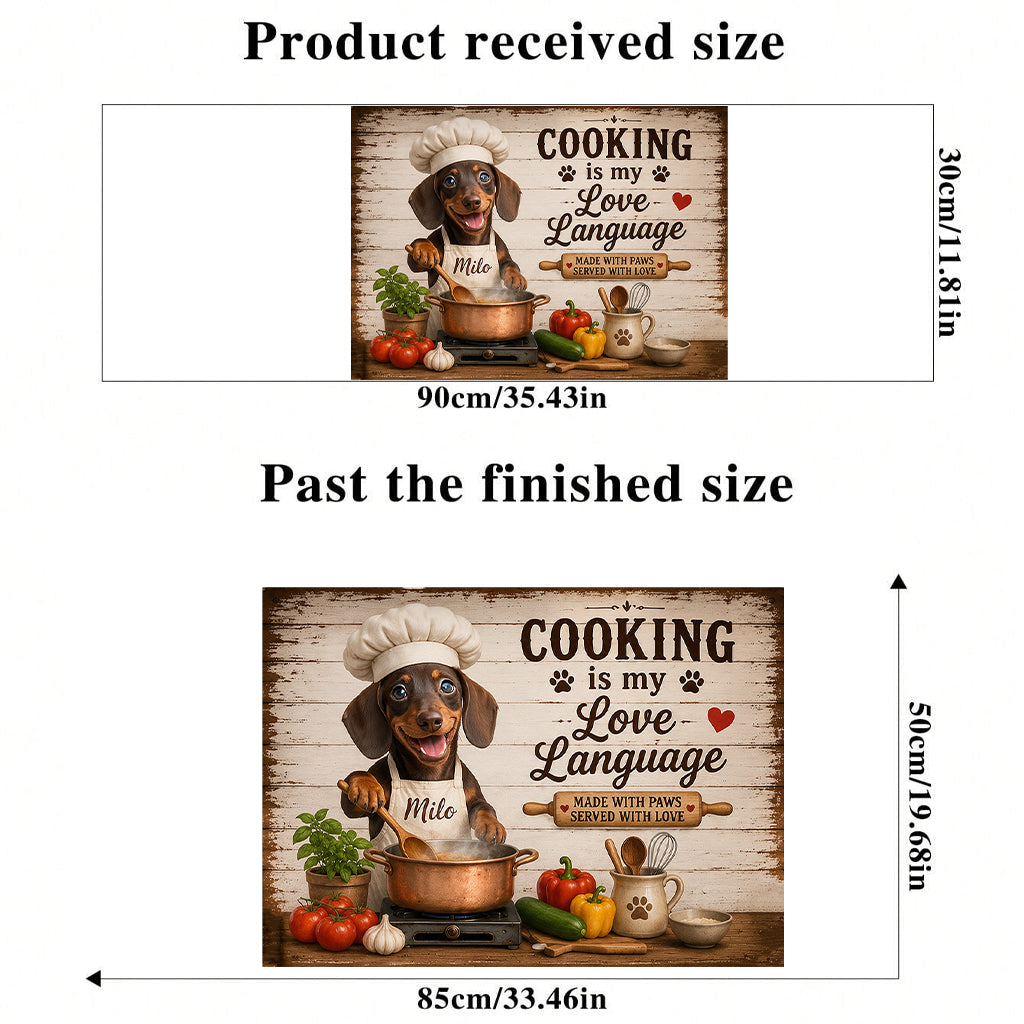 Funny Cooking Pet - Personalized Dog Wall Decal