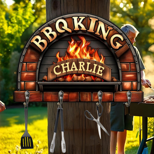 BBQ King - Porte-ustensiles de barbecue personnalisé et sur mesure