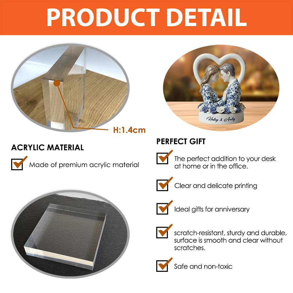 Toile De Jouy Couple You And Me We Got This - Personalized Couple Custom Shaped Acrylic Plaque